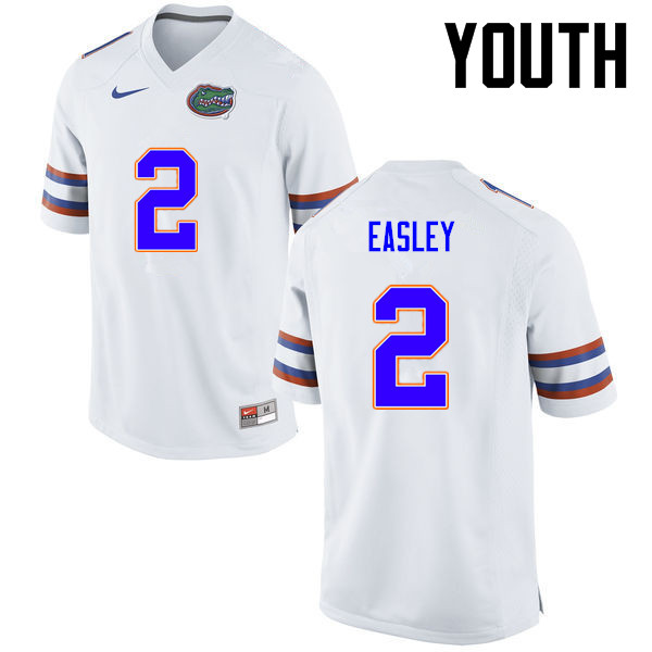 Youth Florida Gators #2 Dominique Easley College Football Jerseys-White - Click Image to Close
